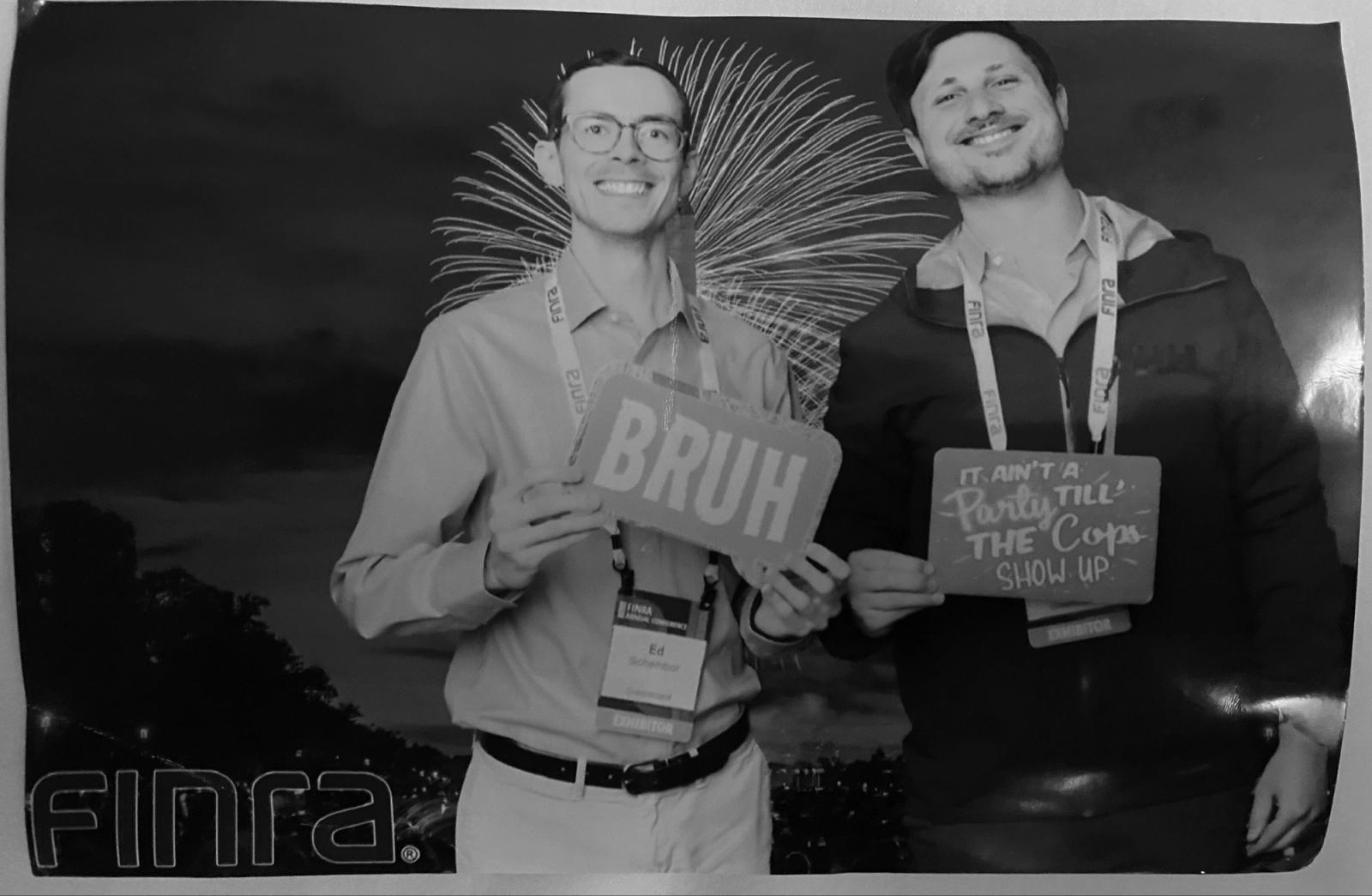 Greenboard co-founders Ed Schembor and Dave Feldman at the FINRA Annual Conference