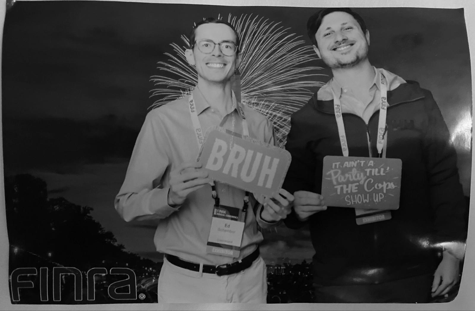 Greenboard co-founders Ed Schembor and Dave Feldman at the FINRA Annual Conference
