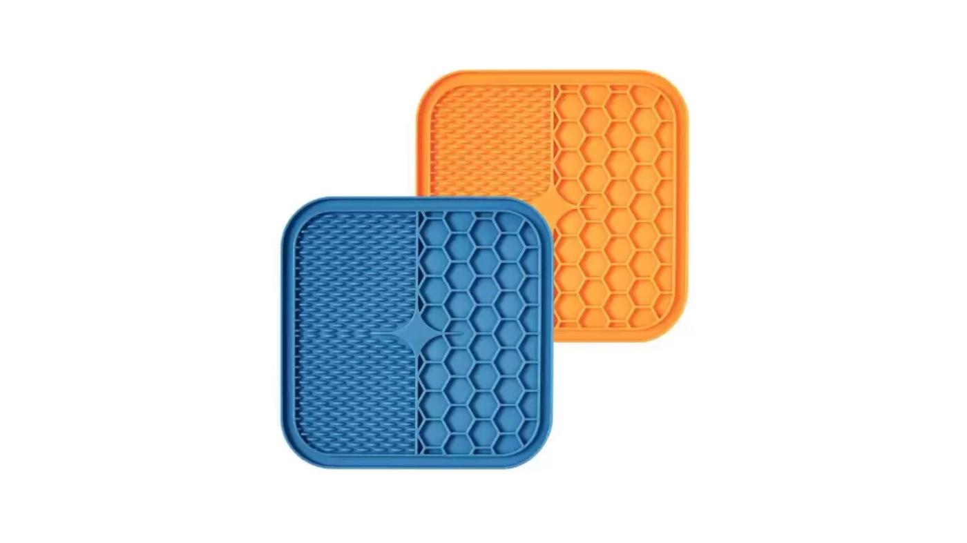 Lick mats- a great alternative to a feeding bowl