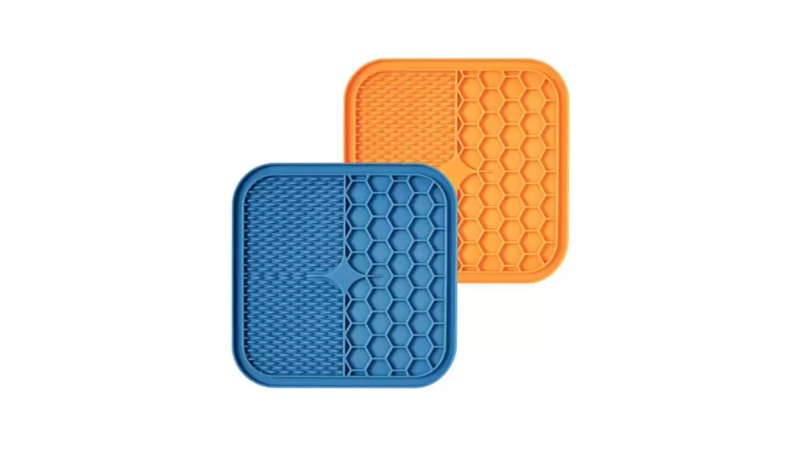 Lick mats- a great alternative to a feeding bowl