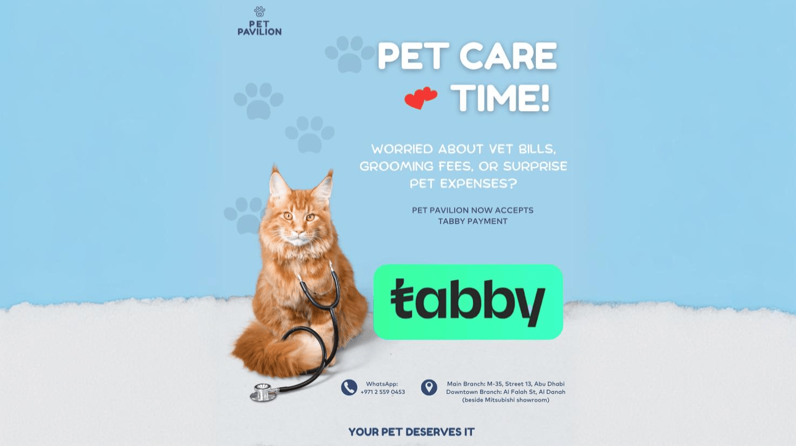 Great News! Pet Pavilion Now Accepts Tabby Payment for All Your Pet Care Needs
