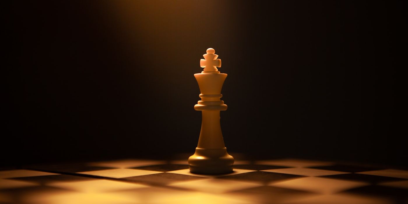 Chess king piece representing competitive business strategy and AI advantage
