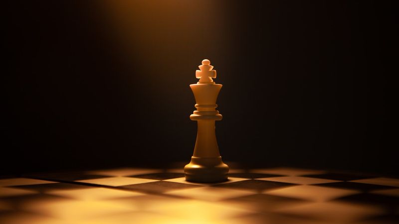 Chess king piece representing competitive business strategy and AI advantage