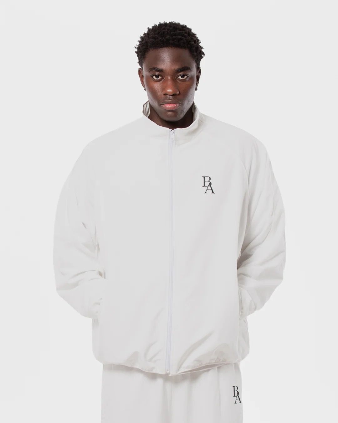 WHITE TRACKSUIT JACKET