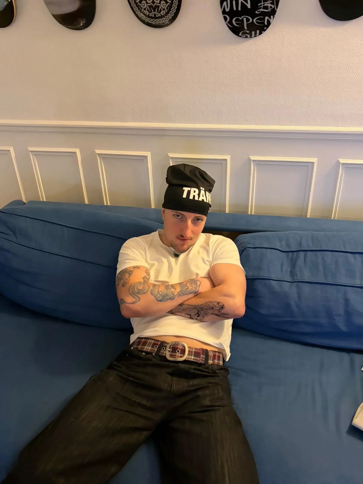 TRÄNE21 BEANIE - BLACK / WHITE