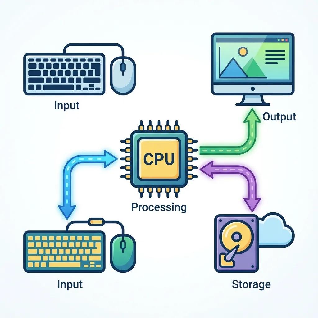 computer working diagram