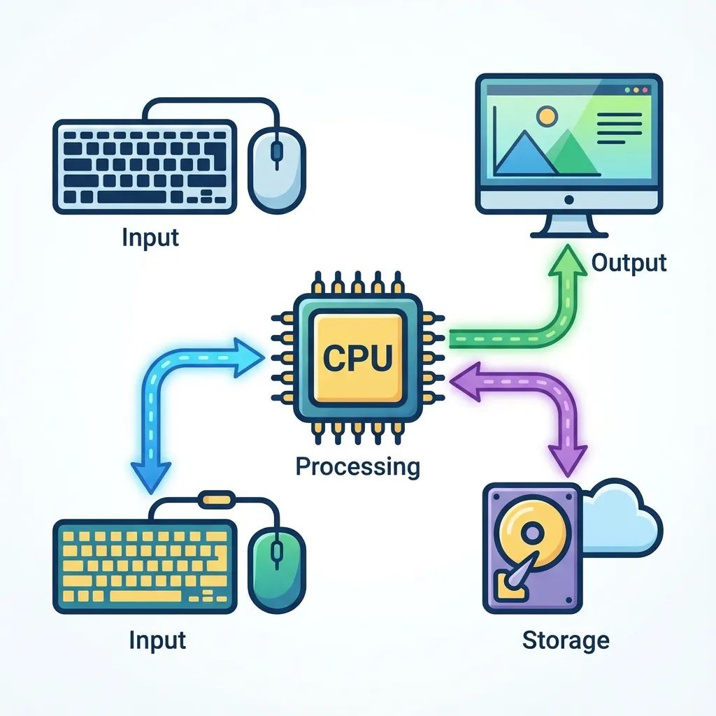 computer working diagram