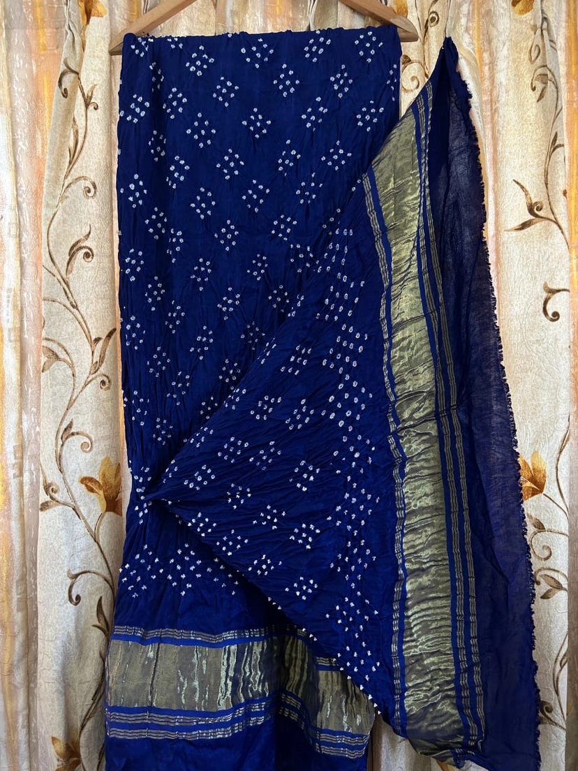 Modal Silk Tissue Pallu  Bandhani Dupatta