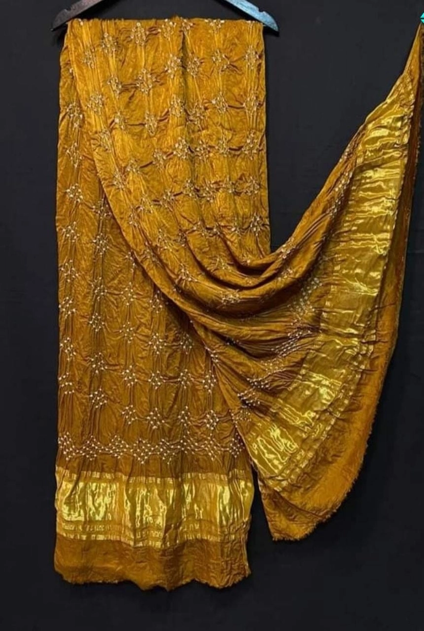 Modal Silk Tissue Pallu Bandhani Dupatta