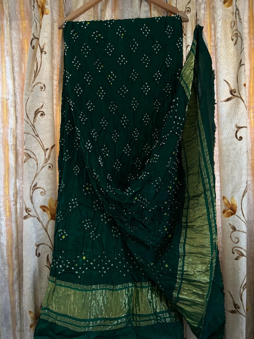 Modal Silk Tissue Pallu  Bandhani Dupatta