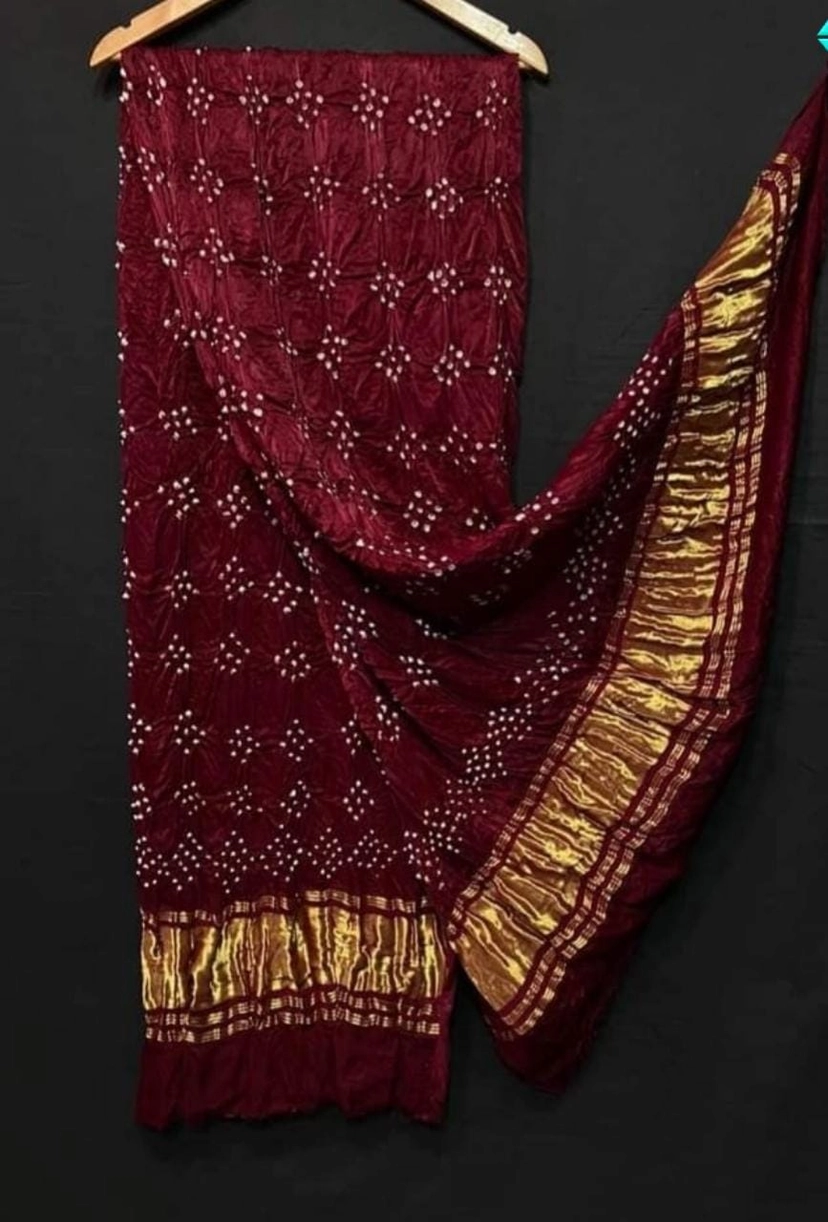 Modal Silk Tissue Pallu Bandhani Dupatta