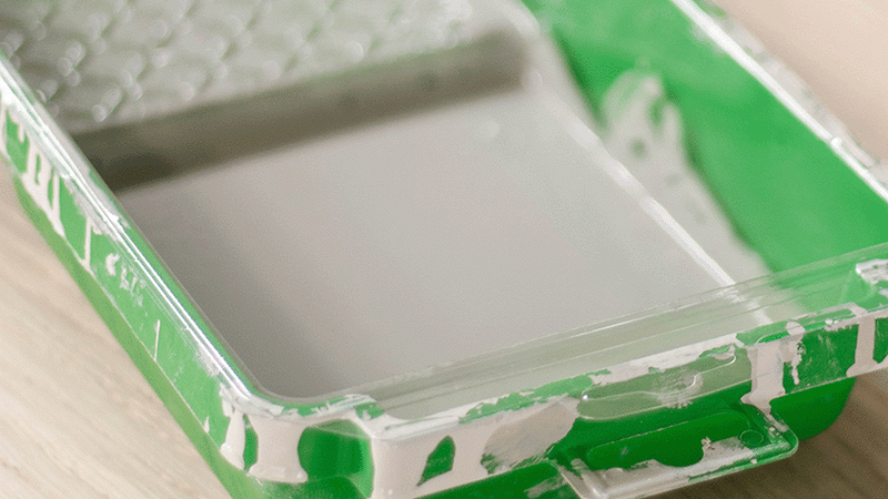 Osmo oil stain in a roller tray