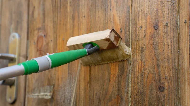 verf remover gel aanbrengen met een blokkwast