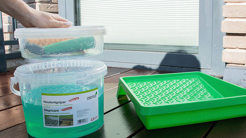 Osmo power gel gebruikt op vlonder.