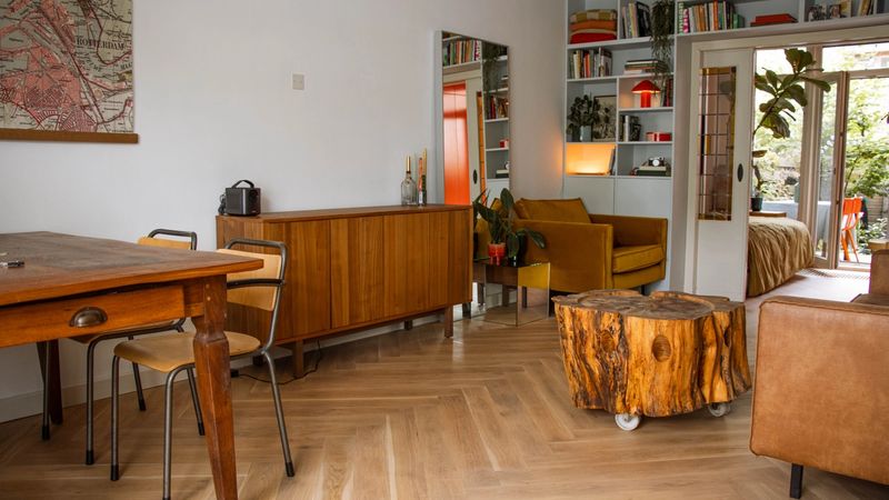 woonkamer houten vloer