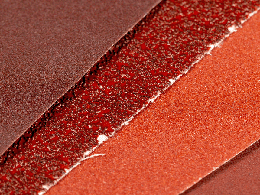 Hier zie je schuurpapier