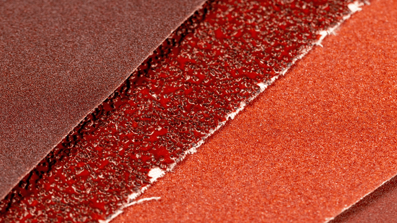 Hier zie je schuurpapier