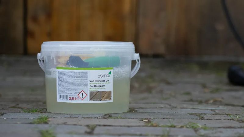 verf remover gel verwijdert oude olie lagen van hout