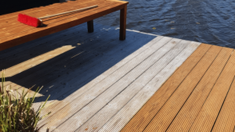 Douglas hout behandelt