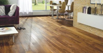 Treated wooden floor