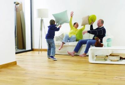 Een afbeelding van een houten vloer