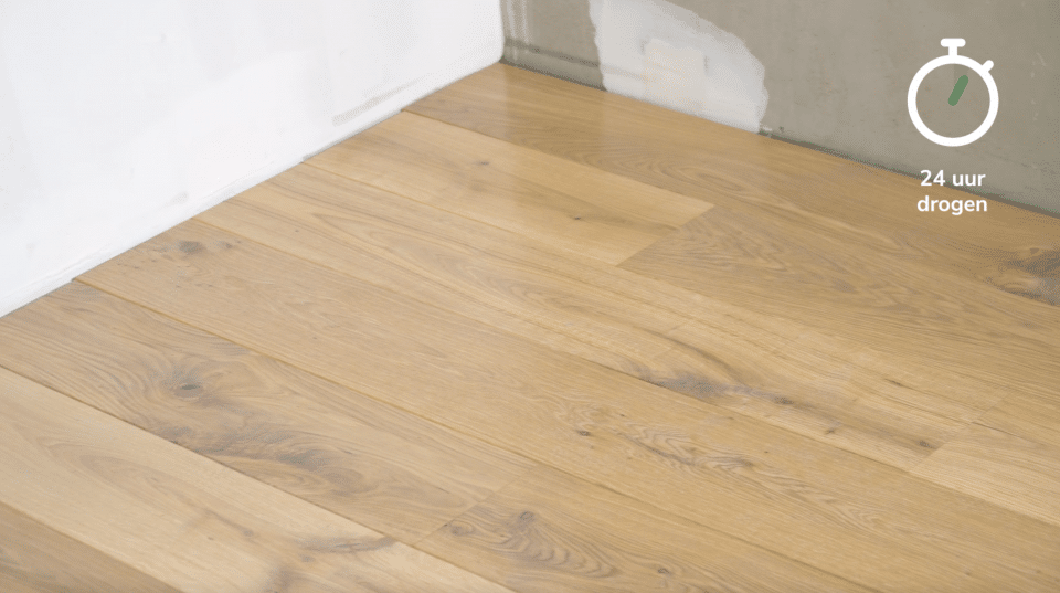 Drogende houten vloer