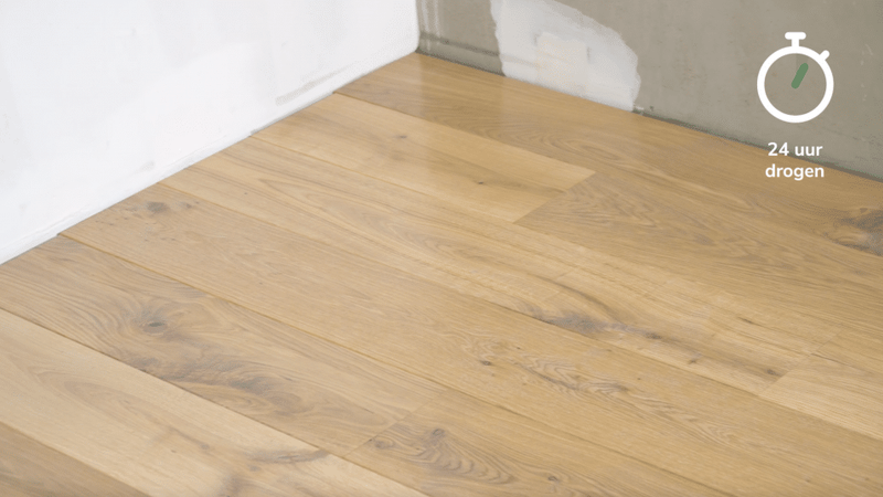 Drogende houten vloer