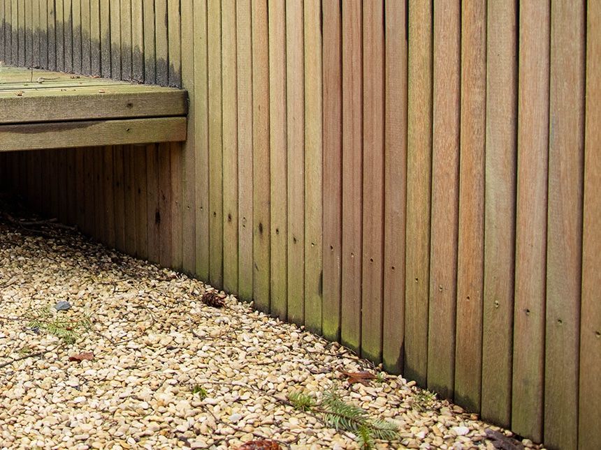 Groen aangeslagen schuting