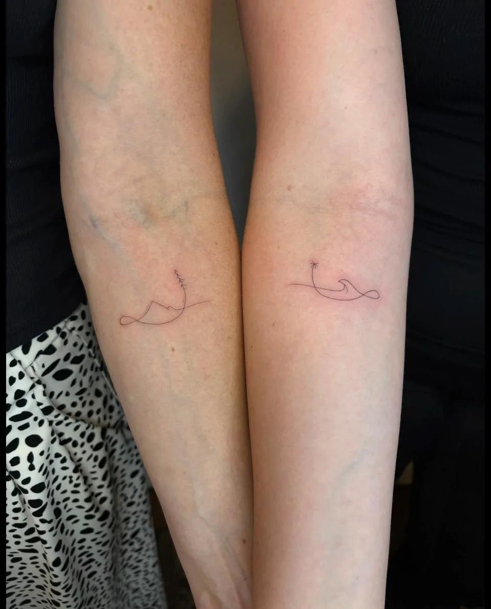 Mom and daughter matching tattoo ideas in montenegro budva old town