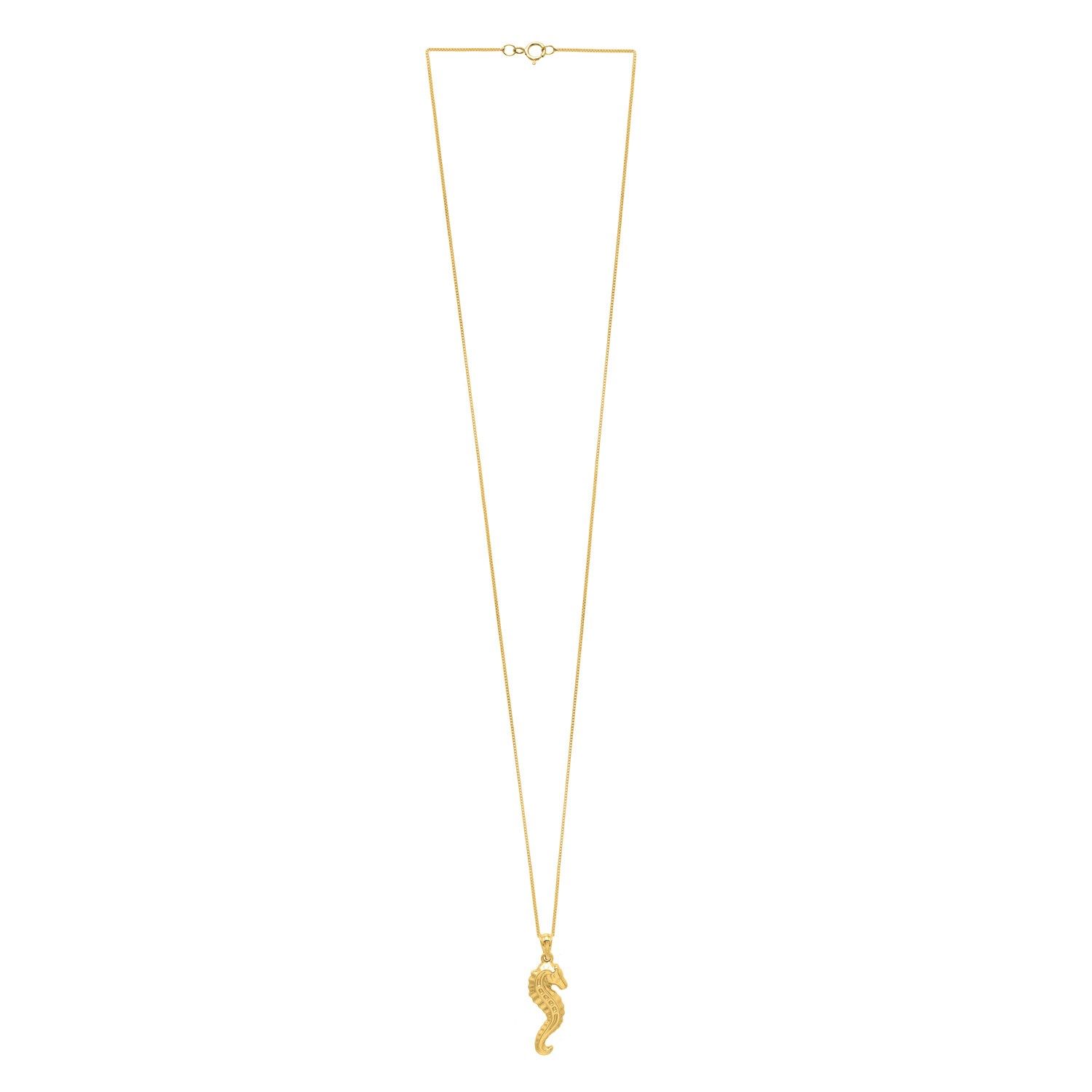 Seahorse Necklace in 10K Yellow Gold