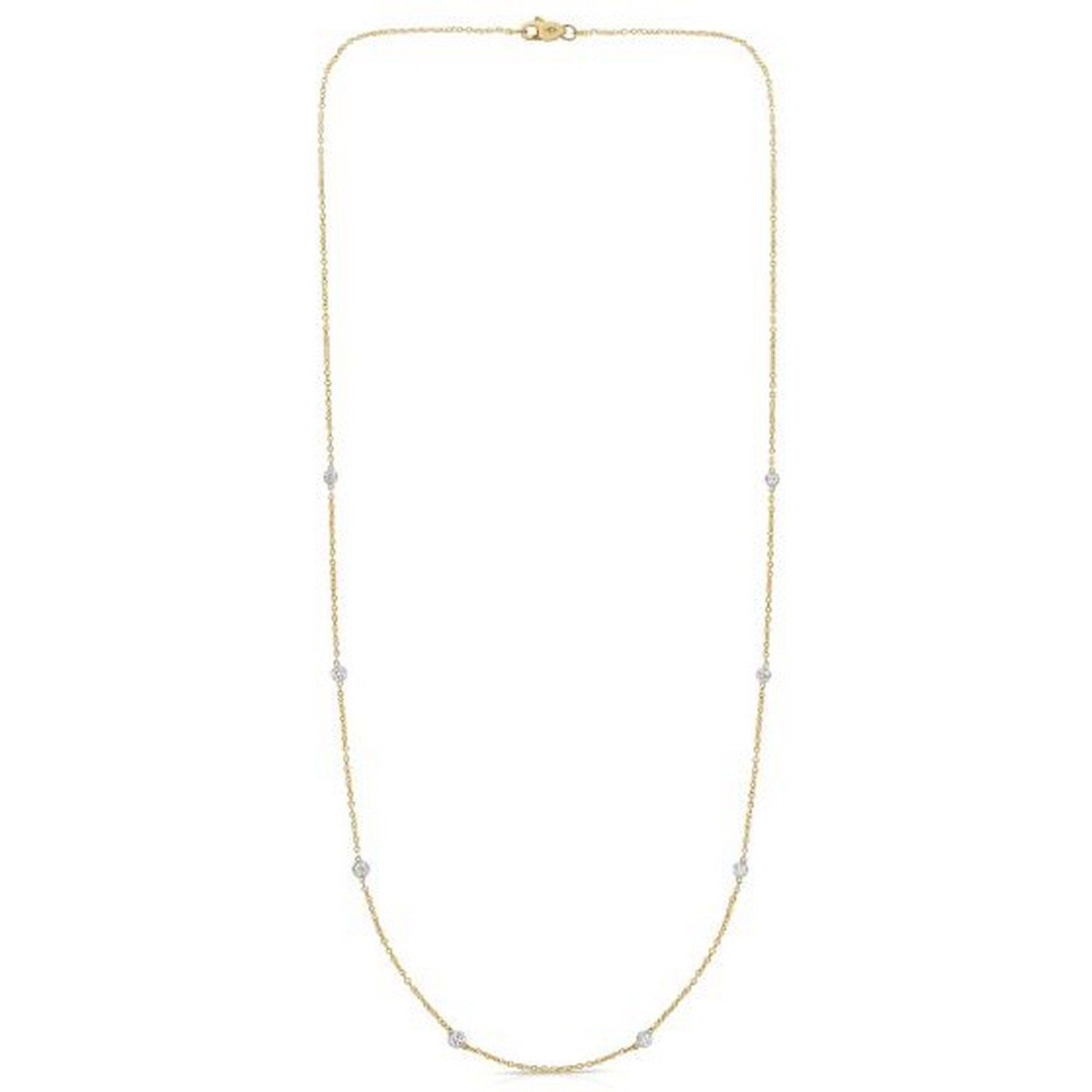 14K Yellow Gold Diamonds by the Yard Necklace