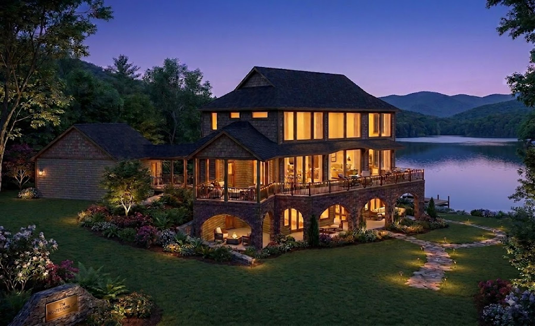 Abundance of light and open views of the lake.