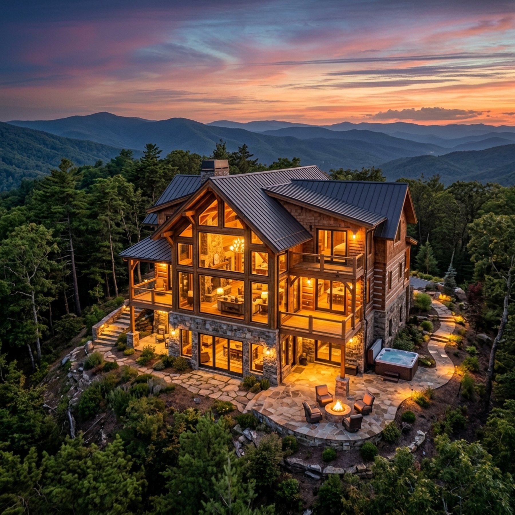 Luxury custom mountain home by The Montgomery Company