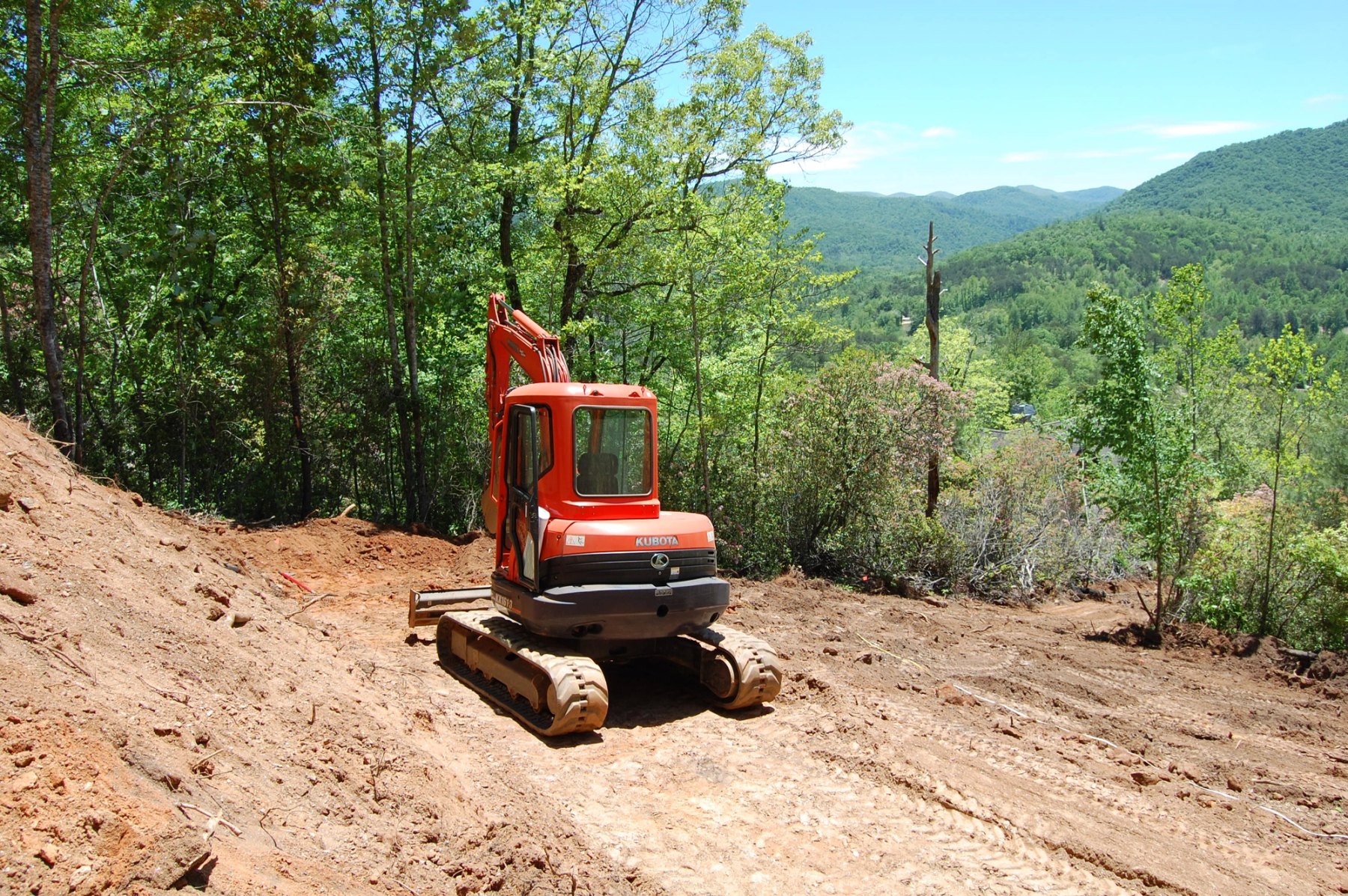 Mountain site clearing and excavating