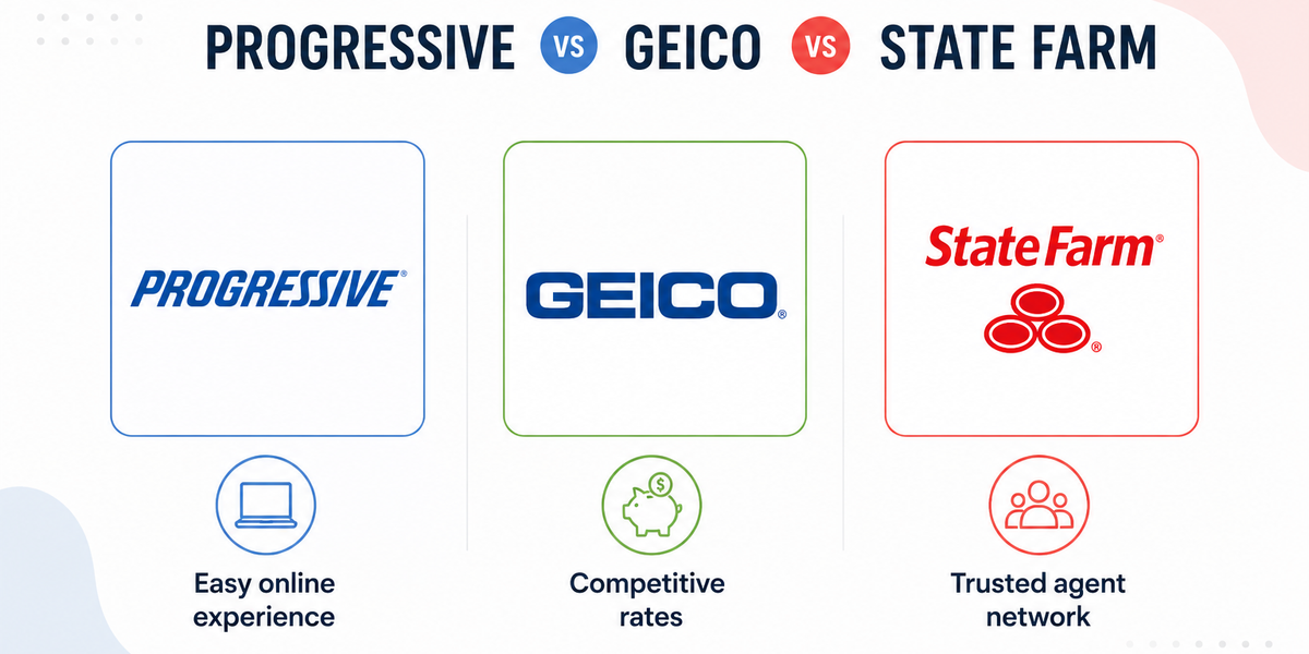 Progressive vs Geico vs State Farm: Which Is Best?
