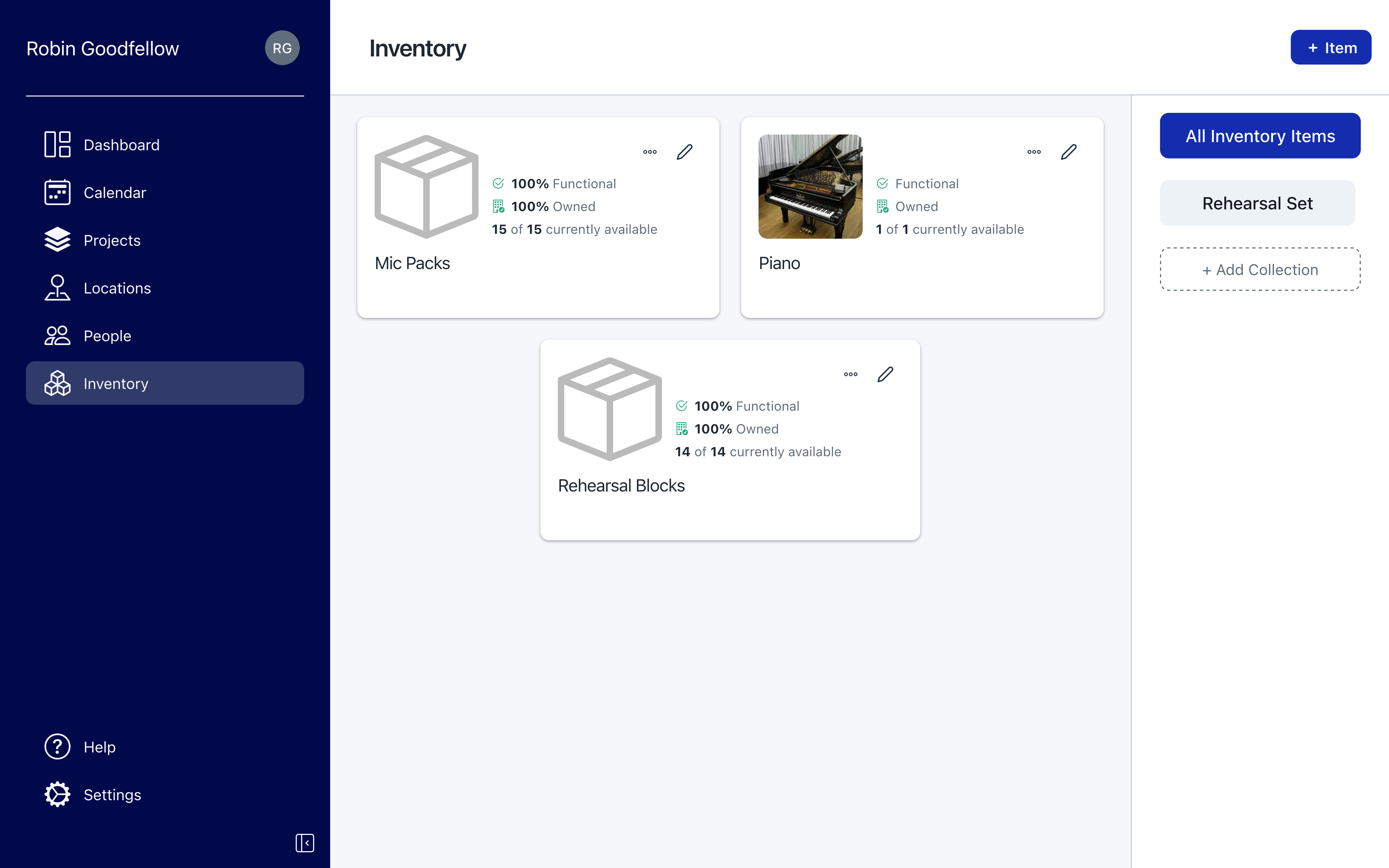 Scheduling Inventory Dashboard
