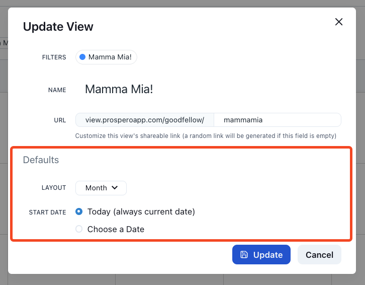 View Link Formatting Screenshot