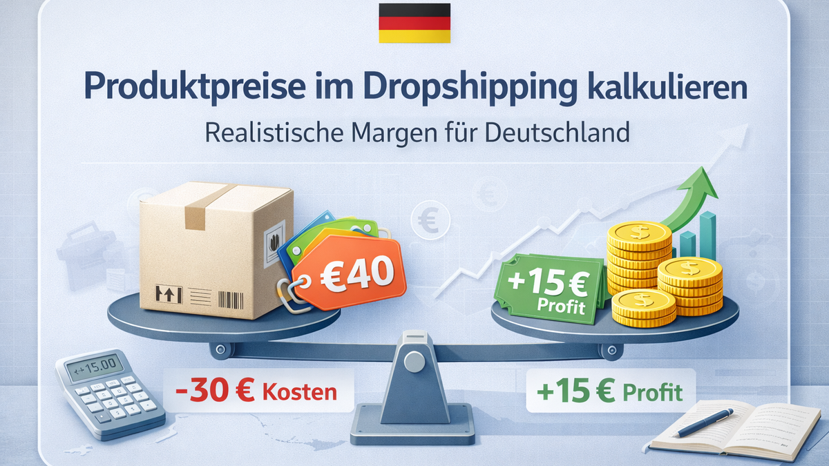 Produktpreise im Dropshipping kalkulieren: Realistische Margen für Deutschland