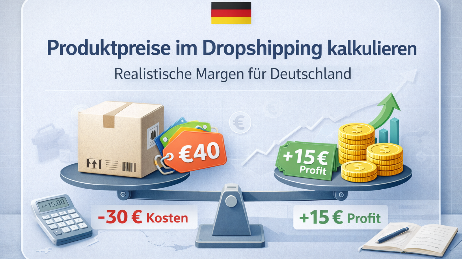 Produktpreise im Dropshipping kalkulieren: Realistische Margen für Deutschland