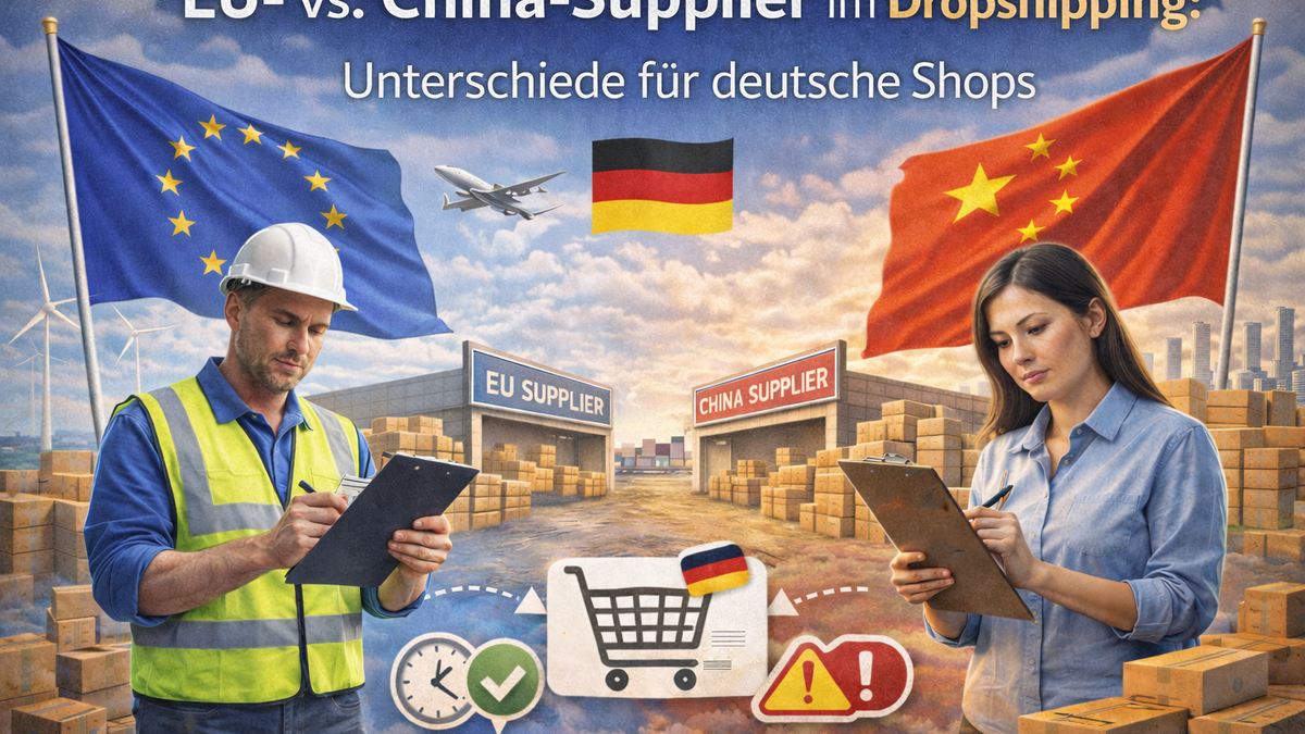 EU- vs. China-Supplier im Dropshipping: Unterschiede für deutsche Shops