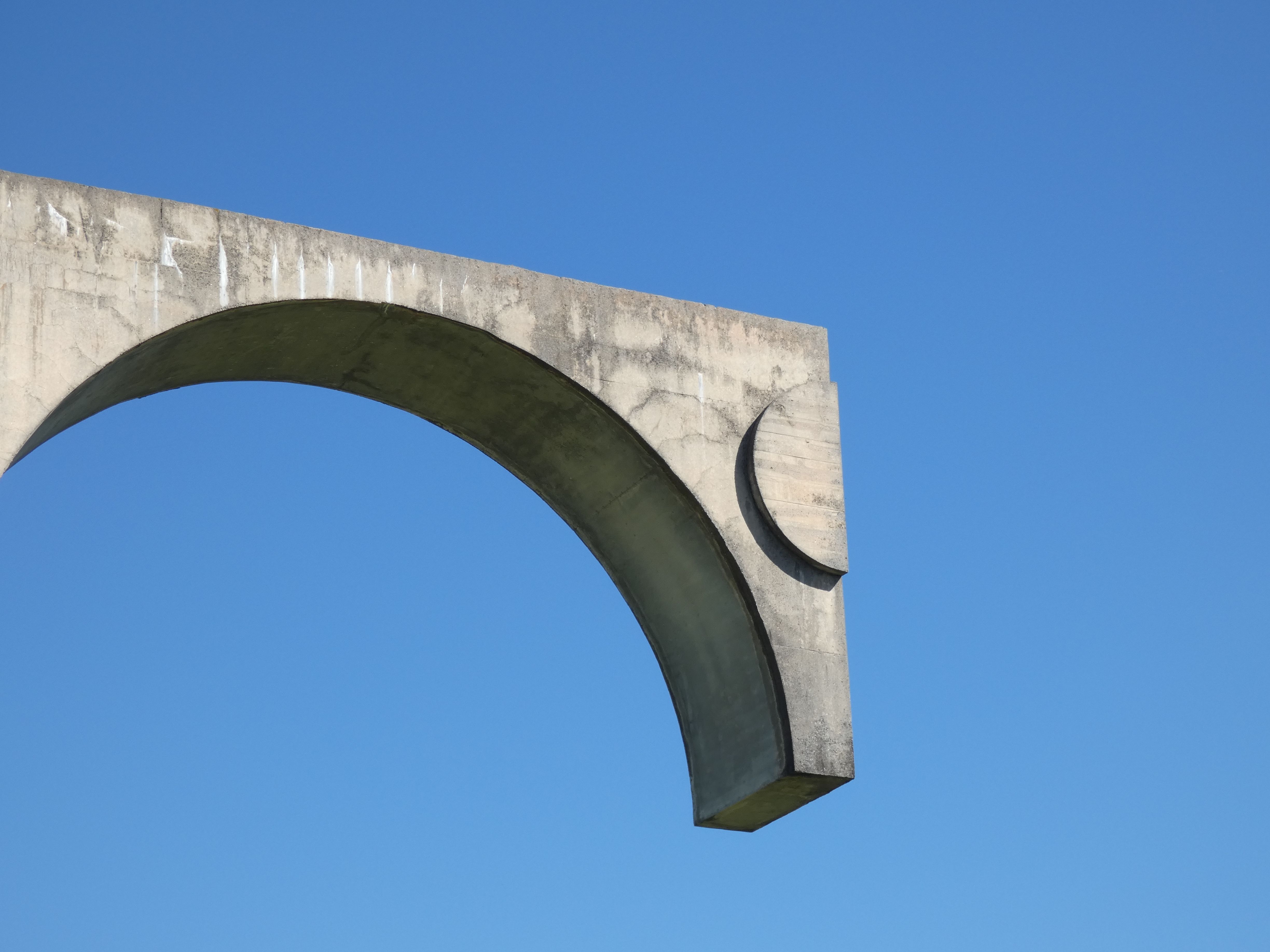 side of a monument called "Perpetual Movement", located in Braga, Portugal