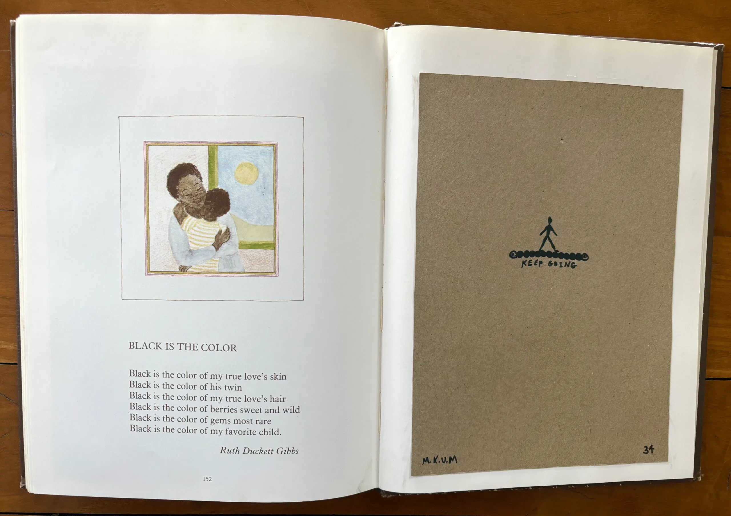Handcrafted hardcover detail