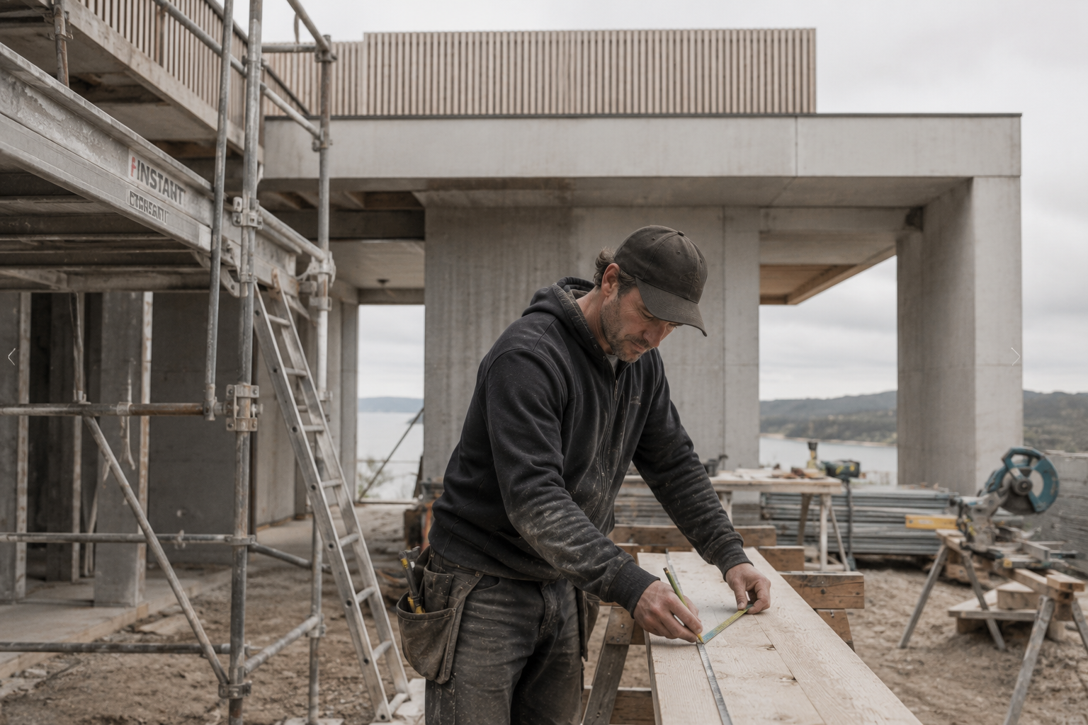 Archer Construction tradespeople at work on site