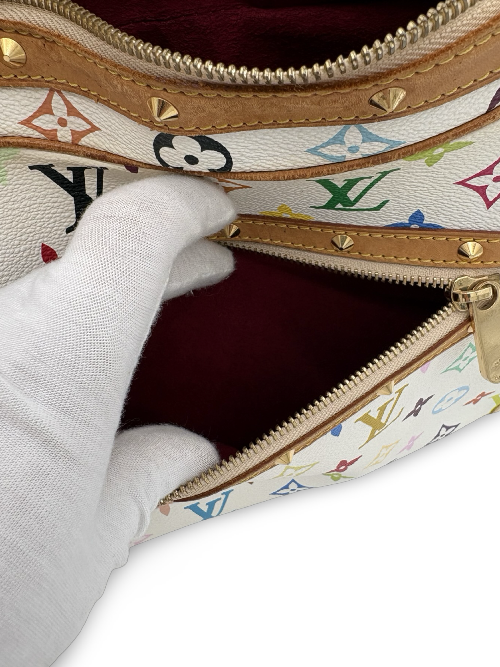 Louis Vuitton Takashi Murakami White Monogram Multicolore Boulogne Bag — image 19