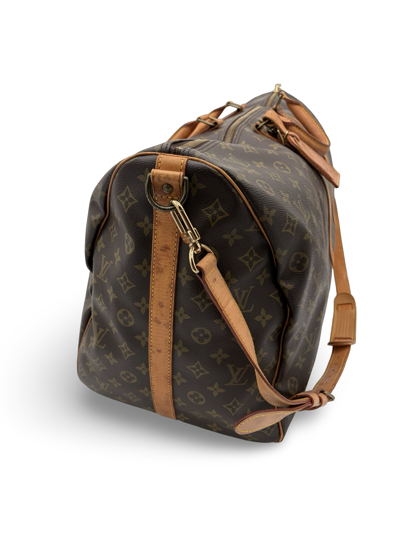 Louis Vuitton Keepall 60 Bandouliere Brown Monogram Canvas Travel Duffel Bag — image 4