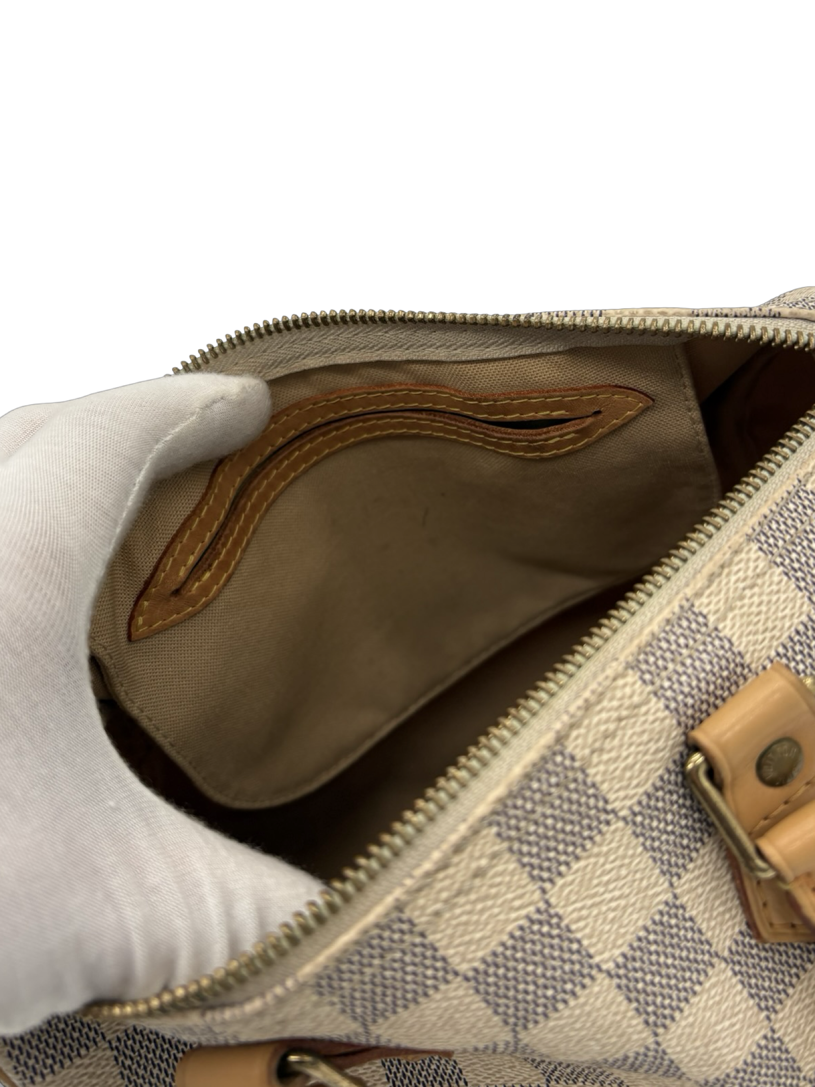 Louis Vuitton Speedy 25 Damier Azur White Monogram Canvas Bag — image 20