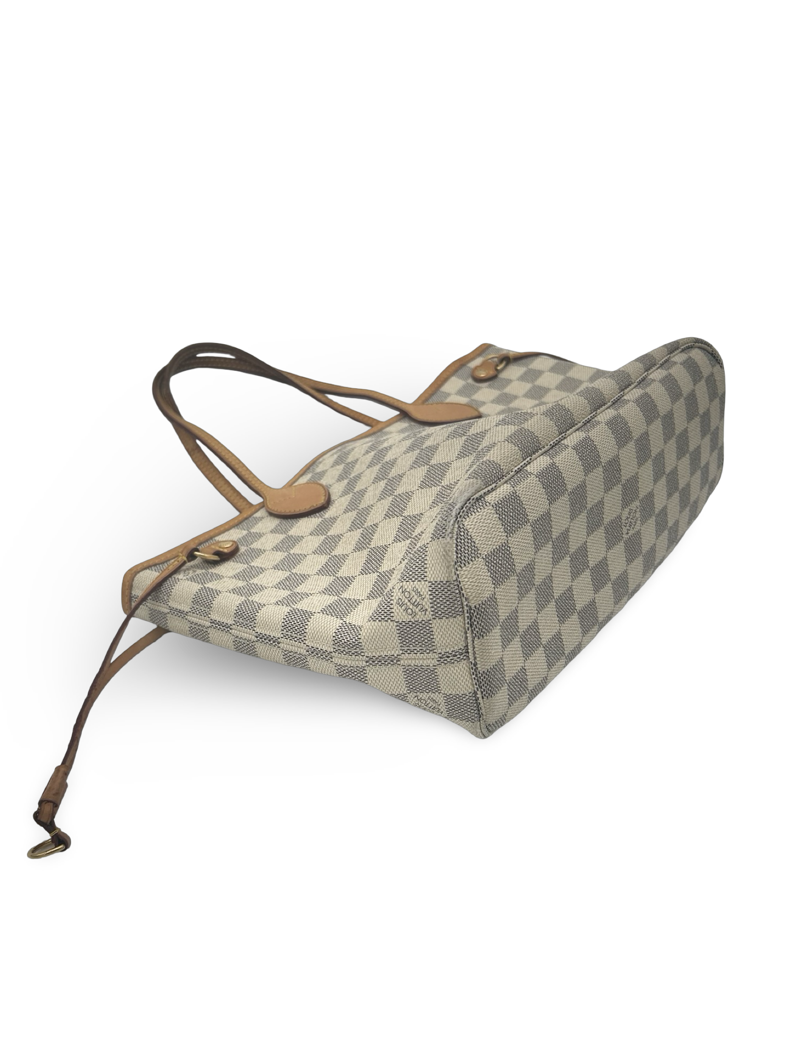 Louis Vuitton Neverfull PM Damier Azur White Canvas Tote Handbag — image 7