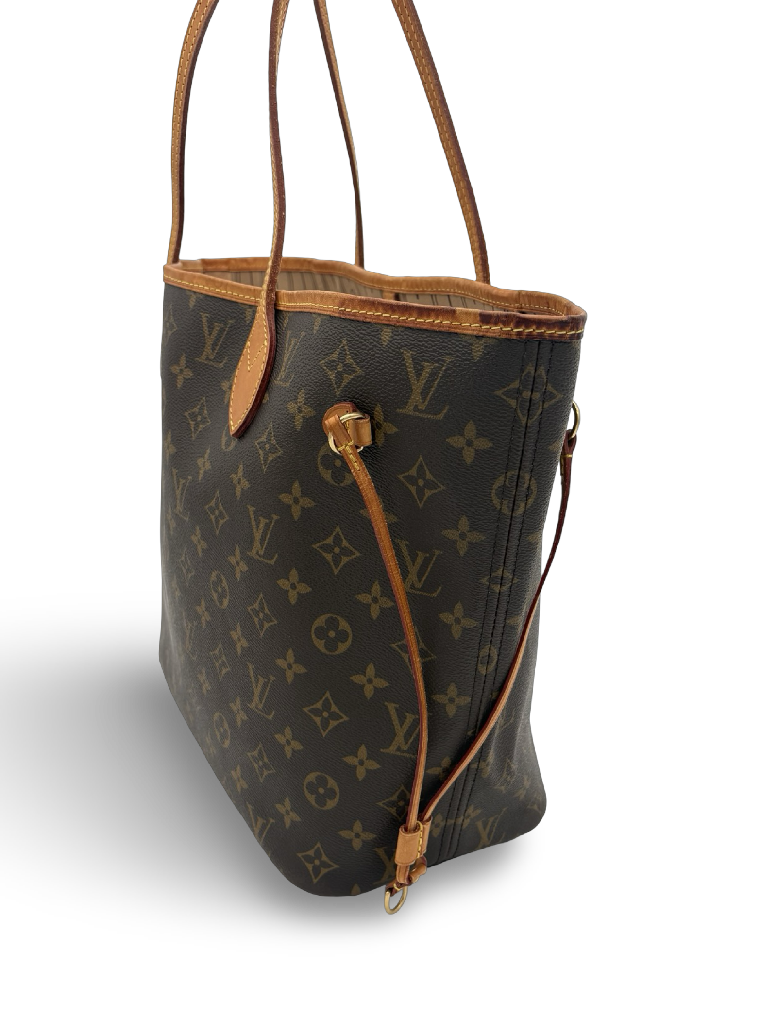 Louis Vuitton Neverfull MM Brown Monogram Canvas Tote Handbag — image 3