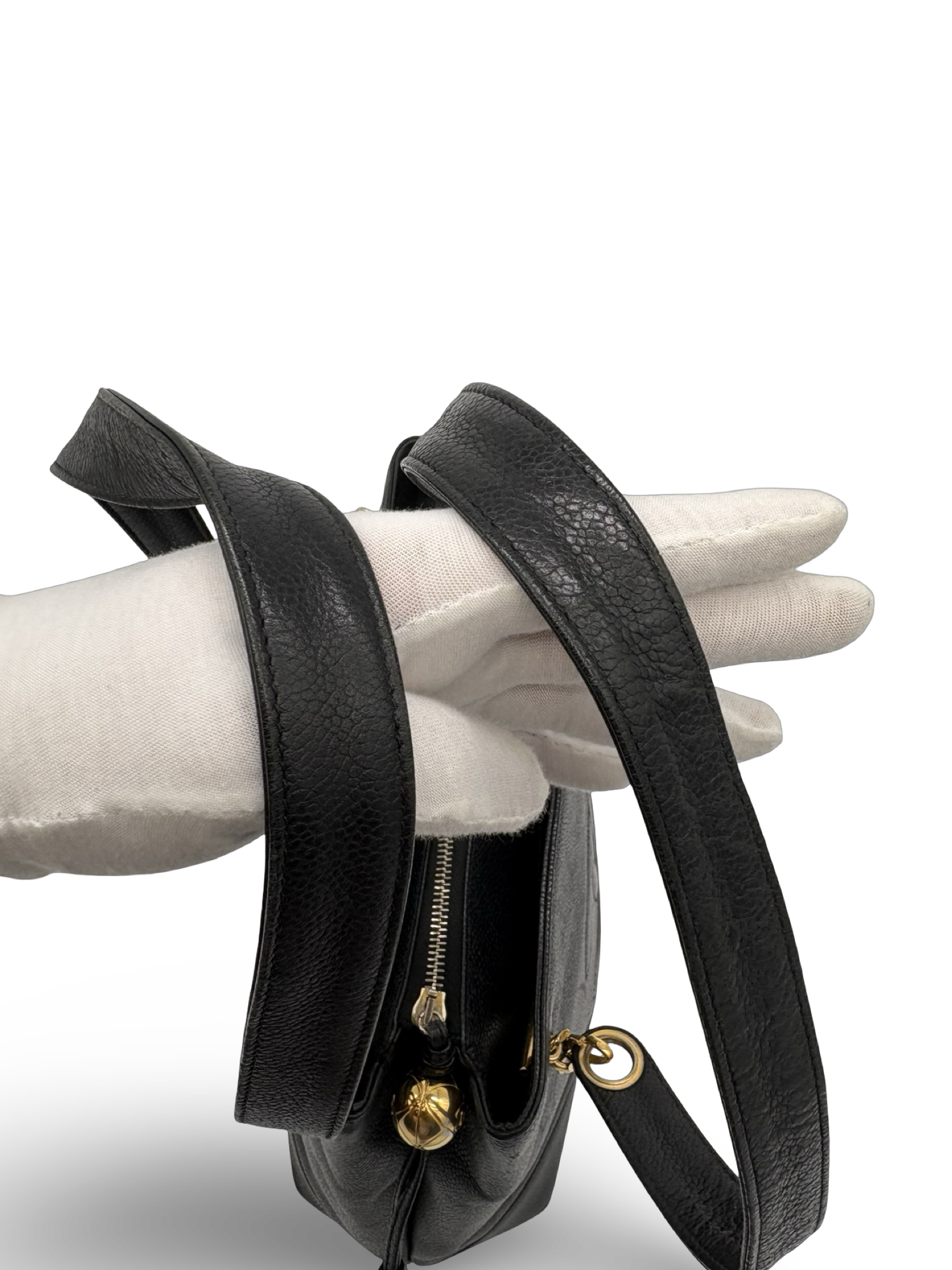 Chanel CC Caviar Black Chain Tote / Shoulder Bag — image 10