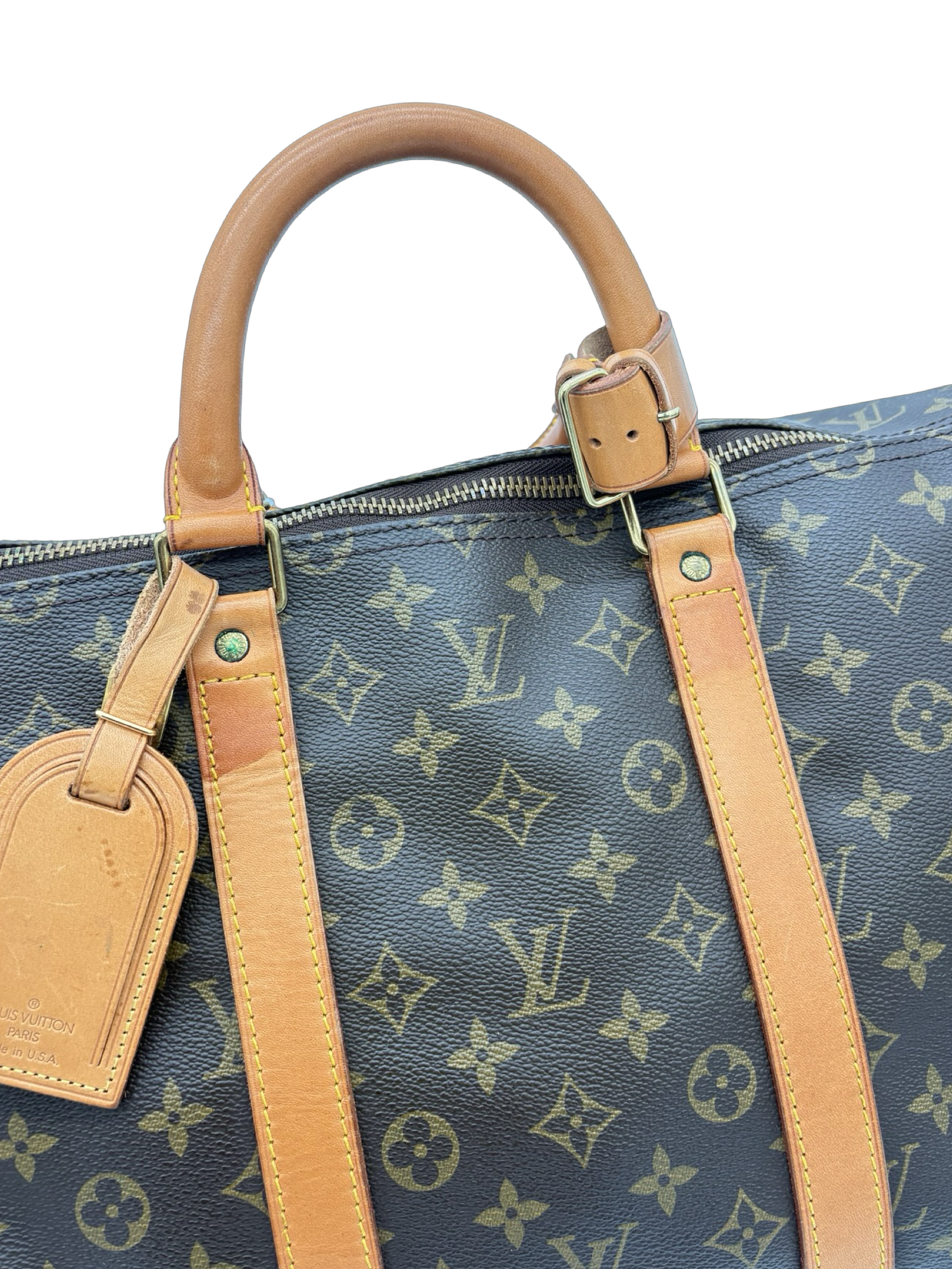 Louis Vuitton Keepall 55 Bandouliere Brown Monogram Canvas Travel Duffel Bag — image 3